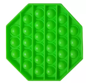 Pop It Антистресс Игрушка - (Поп Ит - Попит - Popit) - Флуоресцентный Зелёный Восьмиугольник
