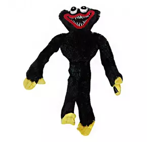 Хаги Ваги Мягкая игрушка (Huggy Wuggy) Masyasha обнимашка монстрик с липучками на руках 40см  Черный