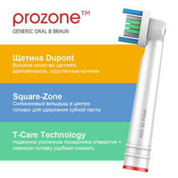 Насадки для зубной щетки ORAL-B - ProZone PRO-3D Classic (4 шт)