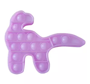 Pop It Антистресс Игрушка - (Поп Ит - Попит - Popit) - Люминесцентный Фиолетовый Динозавр Светится в темноте