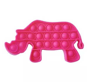 Pop It Антистресс Игрушка - (Поп Ит - Попит - Popit) - Розовый Носорог