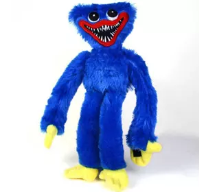 Хаги Ваги Мягкая игрушка (Huggy Wuggy) Masyasha обнимашка монстрик с липучками на руках 40см Синий