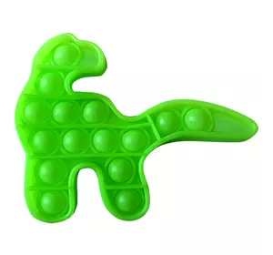 Pop It Антистресс Игрушка - (Поп Ит - Попит - Popit) - Люминесцентный Зелёный Динозавр Светится в темноте