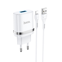 Зарядное устройство HOCO N1 2.4A 1Usb + кабель micro usb