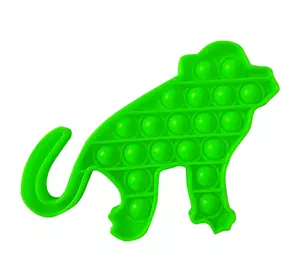 Pop It Антистресс Игрушка - (Поп Ит - Попит - Popit) - Флуоресцентный Зелёный Обезьянка