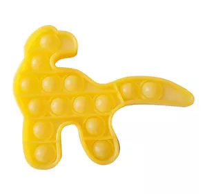 Pop It Антистресс Игрушка - (Поп Ит - Попит - Popit) - Люминесцентный Жёлтый Динозавр Светится в темноте