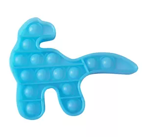 Pop It Антистресс Игрушка - (Поп Ит - Попит - Popit) - Люминесцентный Голубой Динозавр Светится в темноте