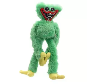 Хаги Ваги Мягкая игрушка (Huggy Wuggy) Masyasha обнимашка монстрик с липучками на руках 40см - Зеленый