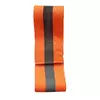 Светоотражающая лента (повязка) на липучке на руку одежду Оранжевая