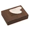 Скребок ГуаШа Сердце - Белый нефрит + Подарочная коробка из дерева - Графитовая