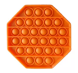 Pop It Антистресс Игрушка - (Поп Ит - Попит - Popit) - Оранжевый восьмиугольник