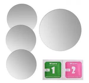 4 усиленные пластины для магнитного держателя телефона + салфетки PlateSilver RF 4pcs Pluss 40mm Серебряные