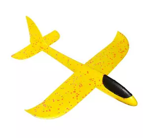 Самолет планер светящийся из пенопласта, 48 см Желтый