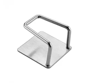Универсальный крючок-держатель для мочалки в раковину нержавеющая сталь Haowa Kitchen Hook 3M 1шт Серебристый