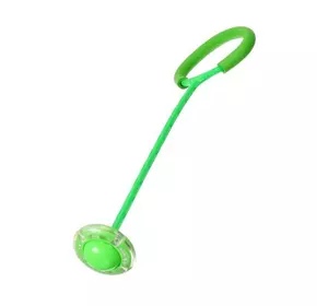 Нейроскакалка на одну ногу со светящимся роликом - Зеленая