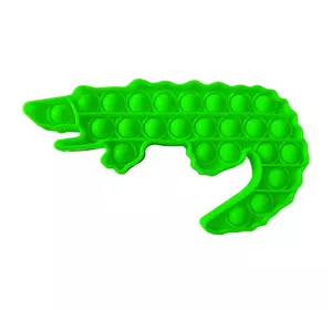 Pop It Антистресс Игрушка - (Поп Ит - Попит - Popit) - Флуоресцентный Зелёный Крокодил