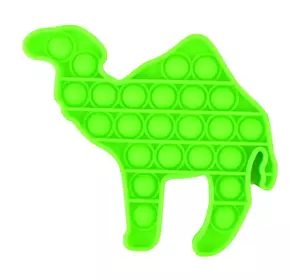 Pop It Антистресс Игрушка - (Поп Ит - Попит - Popit) - Флуоресцентный Зелёный Верблюд