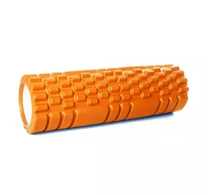 Массажный ролик Forever Roller 33 см роллер для спины валик для йоги пилатеса и массажа Оранжевый