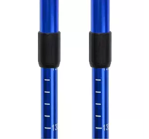 Трость туристическая Antishock Синяя 65-135 cм / трекинговая палка / трость для трекинга (пара) (ANSHK-BLUE-135)